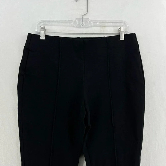 Chico's Pants Women's Sz 1R Medium Black High-Rise Elastic Waist Trouser Stretch - Picture 6 of 12
